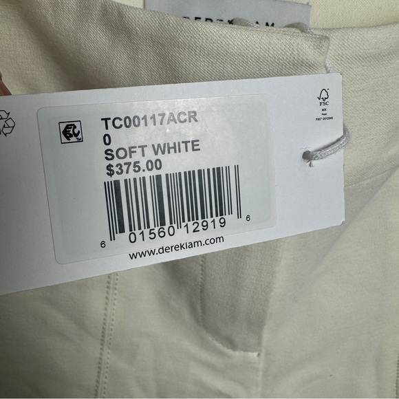 10 Crosby Derek Lam Maeve Front Slit Trouser In Soft White TC00117ACR - Picture 5 of 13